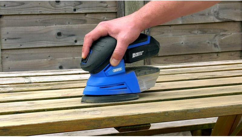 Draper 00608 D20 20V Tri-Base Detail Sander With 1X 2Ah Battery And Charger Dr-00608