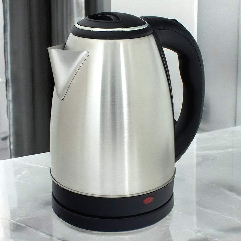 Electric Kettle Cordless Stainless Steel Jug 1500W 1.8L 360° Boil Dry Protection