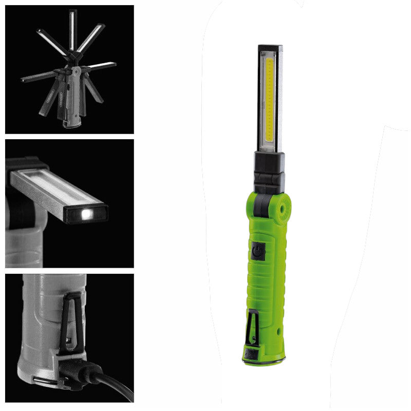 Draper 11856 Cob/Smd Led Rechargeable Slimline Inspection Lamp, 3W, 170 Lumens, Green Dr-11856