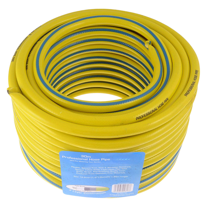 Heavy Duty Reinforced Garden Hose Pipe | 15m-50m Anti Kink Hosepipe | Connectors and Guide also avaiable