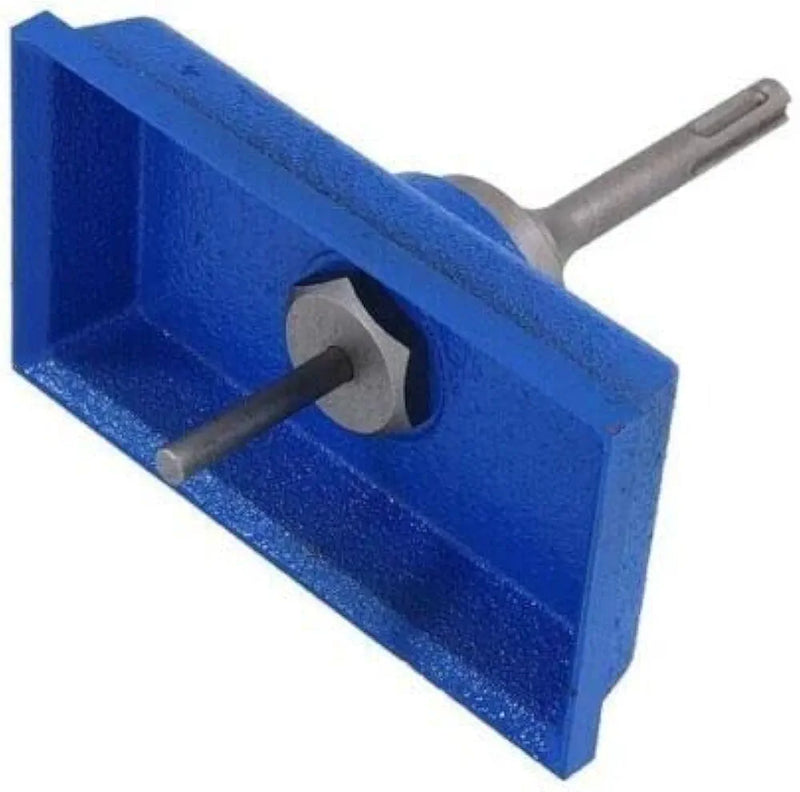 TCT SDS Plus Electricians Double Back Box Cutter 79x142MM Masonry Brick Concrete Breeze Block Wall Drill Adapter, Blue