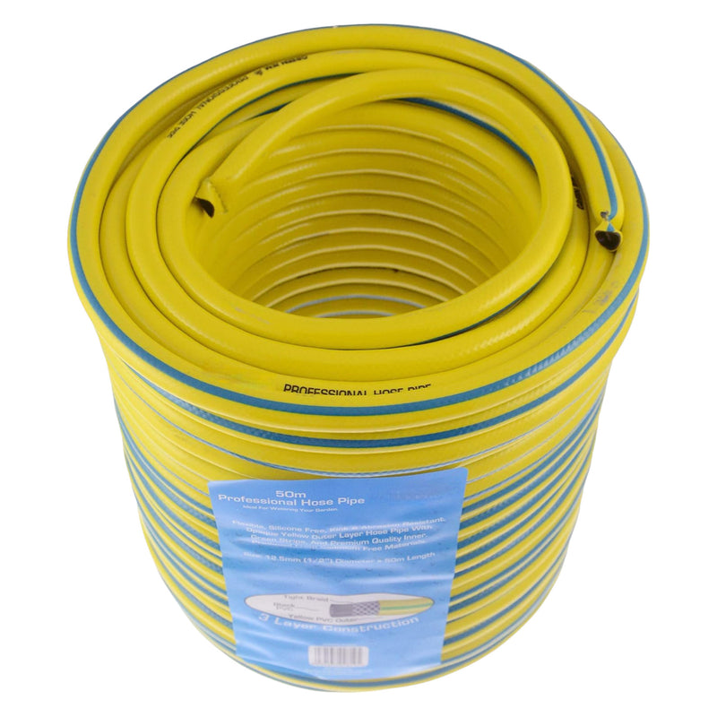 Heavy Duty Reinforced Garden Hose Pipe | 15m-50m Anti Kink Hosepipe | Connectors and Guide also avaiable