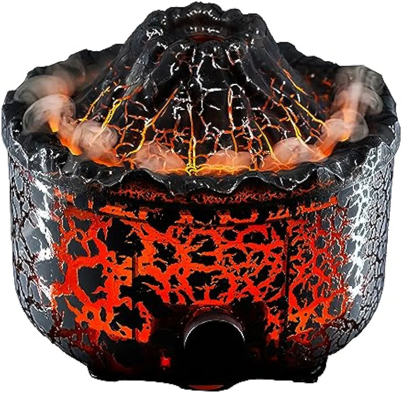 Sense Aroma Ultrasonic Aromatherapy Diffuser Black Crackle Volcano Lava Shape Home Fragrance