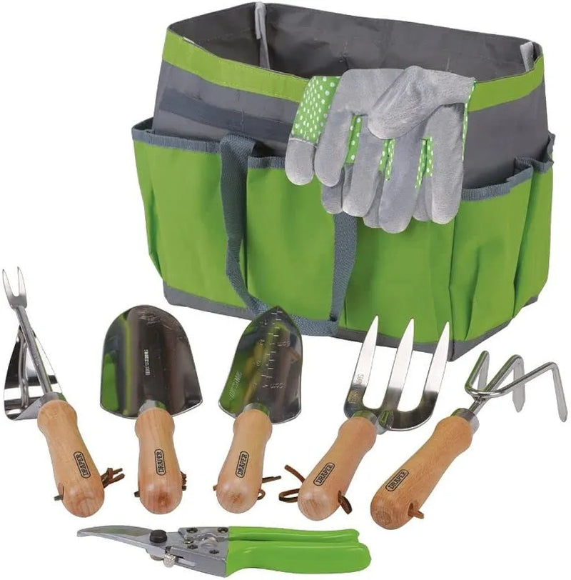 Draper 08997 Stainless Steel Garden Tool Set with Storage Bag 