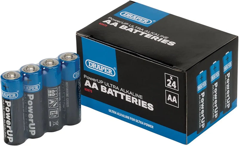 Draper 03973 PowerUP Ultra Alkaline AA Batteries 