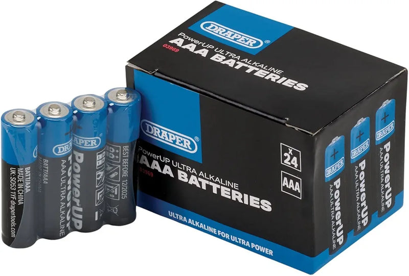 Draper 03969 PowerUP Ultra Alkaline AAA Batteries 