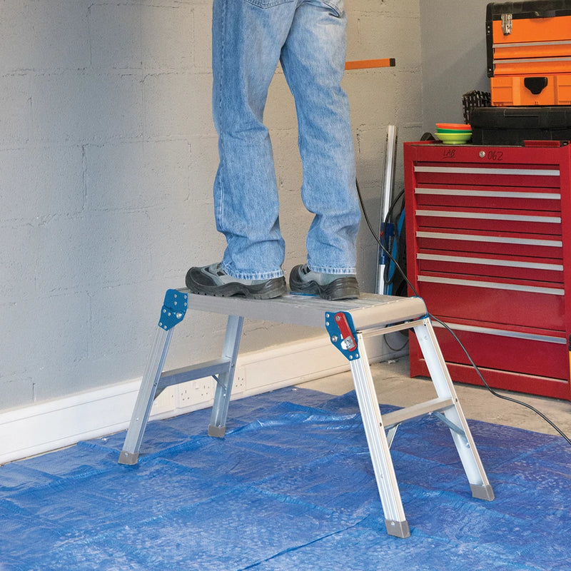 Step-up Work Platform 150kg Capacity Painting Decorating Diy Silverline 640000