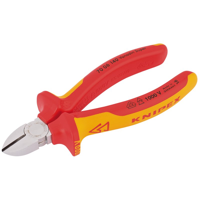 Knipex 81254 70 06 140 Sbe Fully Insulated Diagonal Side Cutter 140mm Dr-81254