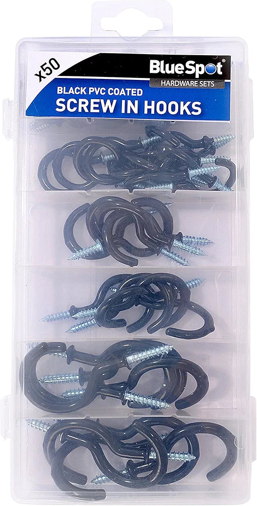 Blue Spot 40594 PVC Hook Assortment - Black 