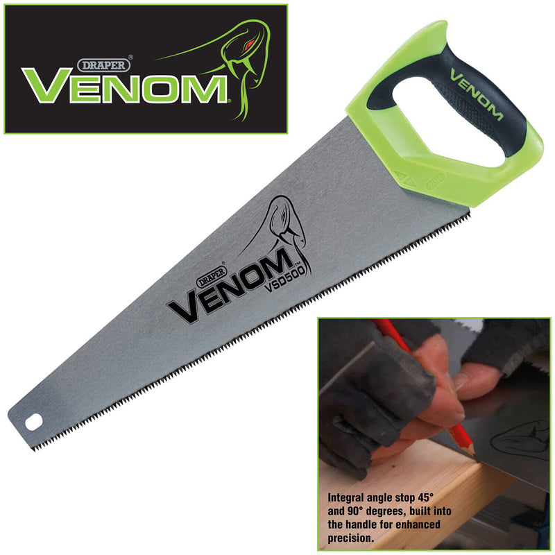 Draper 82194 Venom Handsaw First Fix Double Ground 500mm 7tpi/8ppi Lifetime Warranty