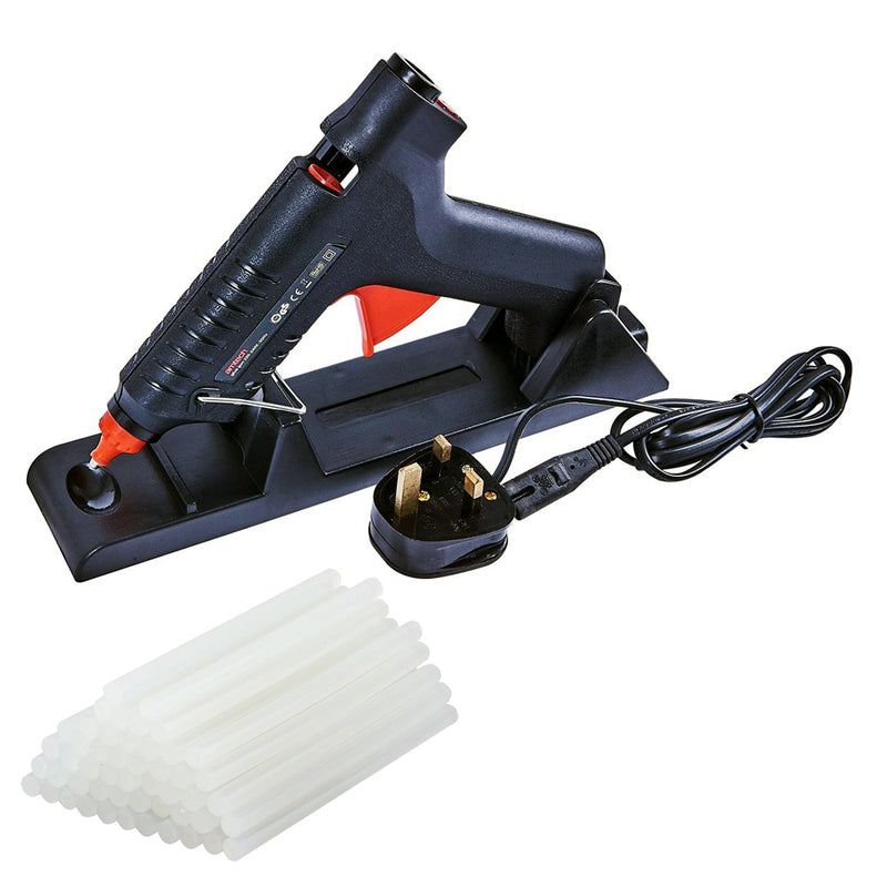 Amtech Cordless 35-80W Electric Hot Melt Glue Gun + 52 Glue Sticks | 3 Year Warranty