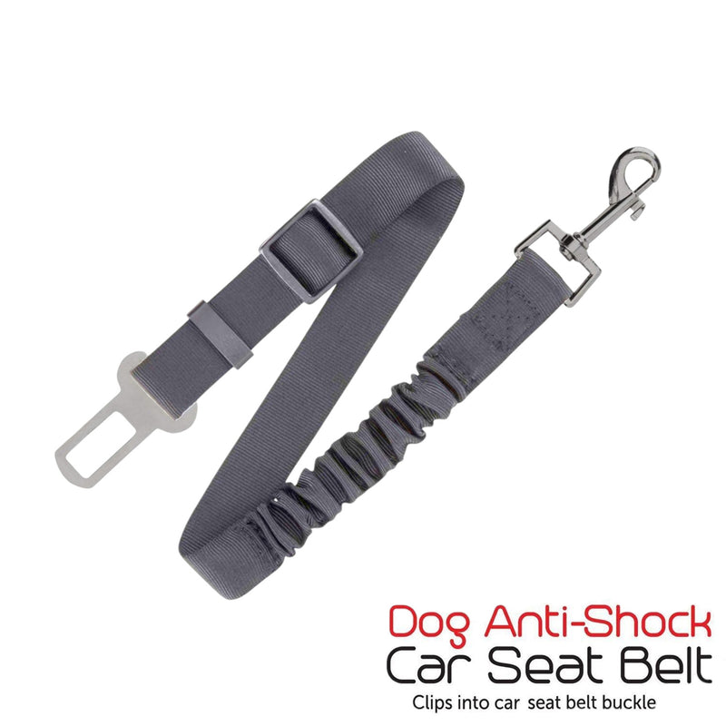 Pet Dog Car Seat Belt Clip Safety Travel Harness Lead Restraint Strap Anti Shock (GREY)