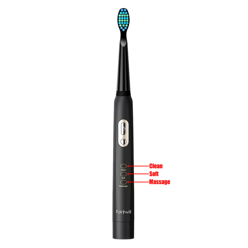 Fairywill B1 Sonic Electric Toothbrush | Battery Operated with 3 Modes and 2 Brush Heads