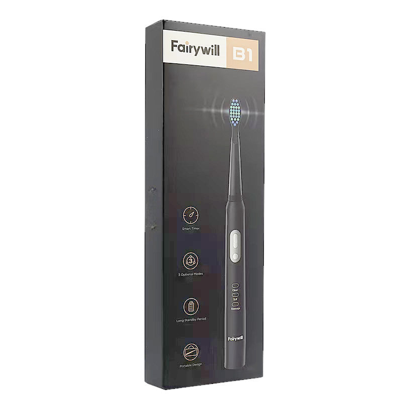 Fairywill B1 Sonic Electric Toothbrush | Battery Operated with 3 Modes and 2 Brush Heads