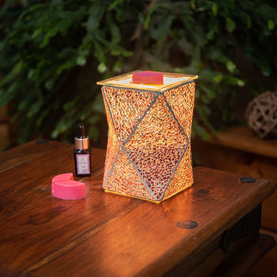 Sense Aroma Rose Gold Crackle Geometric Electric Wax Melt Warmer