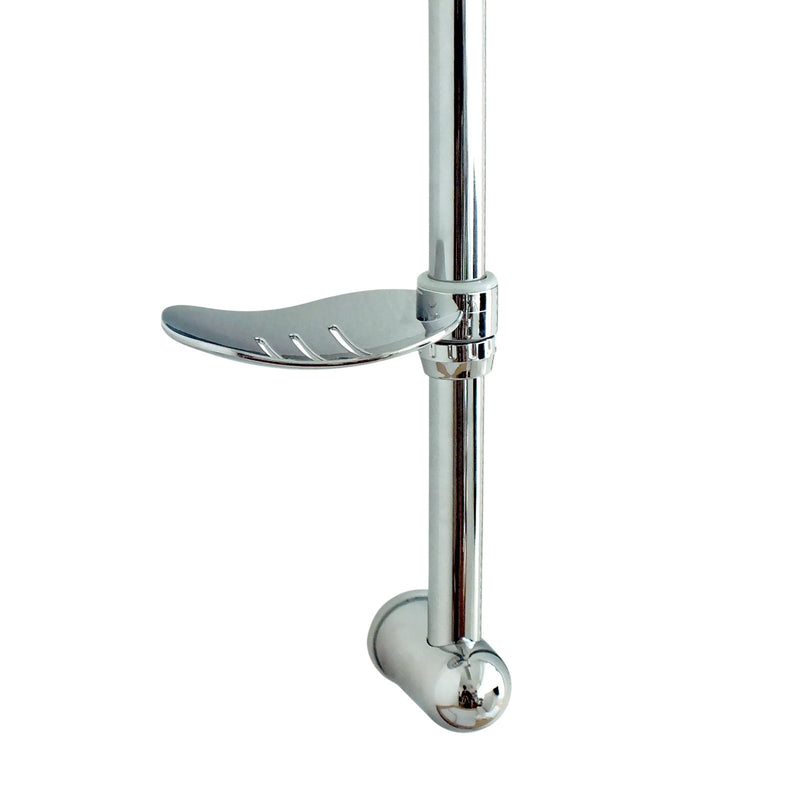 Croydex Chrome Shower Riser Rail Set | Adjustable 5 Function Spray Head, Hose and Soap Dish