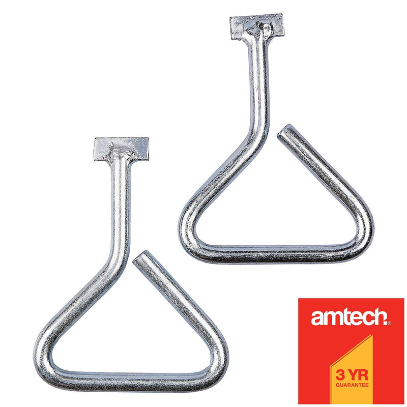 Amtech 2PC HEAVY DUTY STEEL T-HANDLE MANHOLE COVER KEYS SET DRAIN LID LIFTING TOOLS