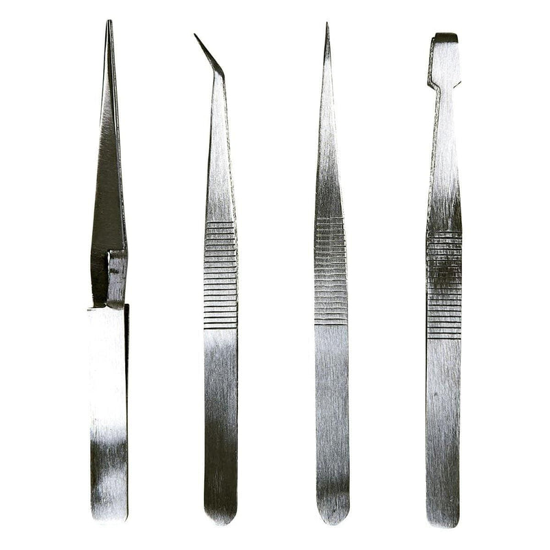 Amtech Tweezers Amtech 4Pc Stainless Steel Precision Tweezers Set Jewellery Making Crafts Hobby