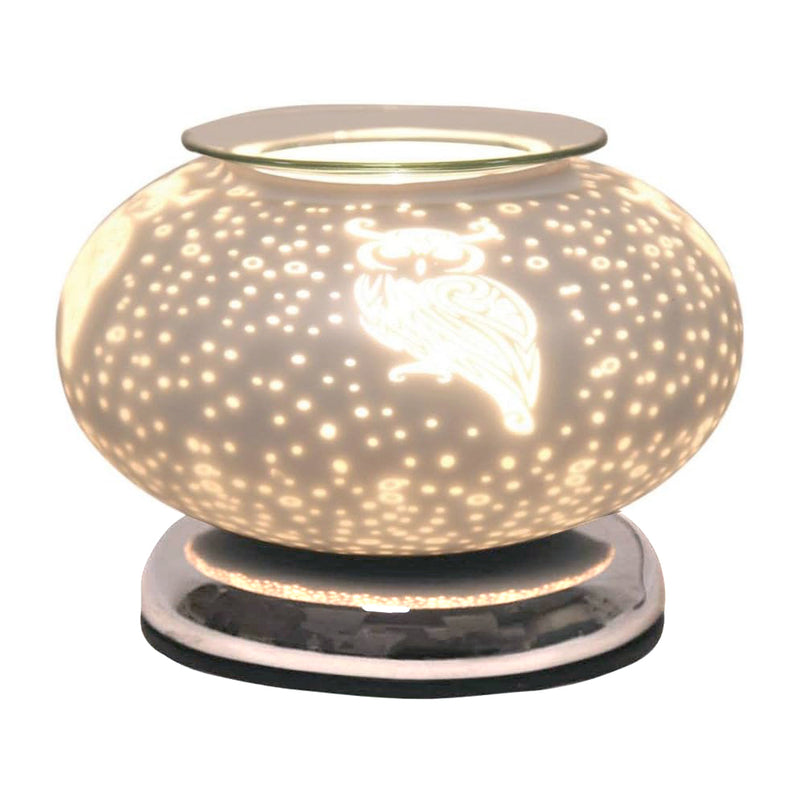 Electric Scented Wax Melter Burner Tart Warmer with Owl Design | Aroma Touch Lamp Fragrance Diffuser