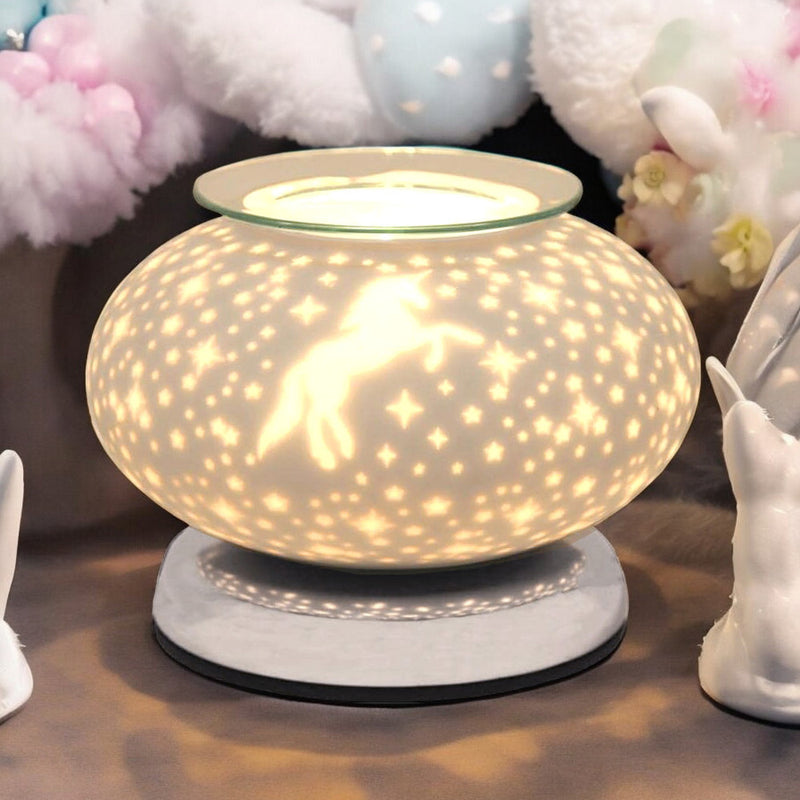 Electric Scented Wax Melt Burner Tart Warmer | Unicorn Touch Lamp Aroma Fragrance Diffuser