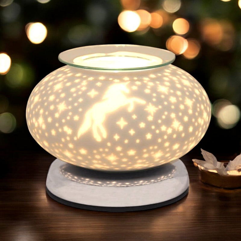 Electric Scented Wax Melt Burner Tart Warmer | Unicorn Touch Lamp Aroma Fragrance Diffuser