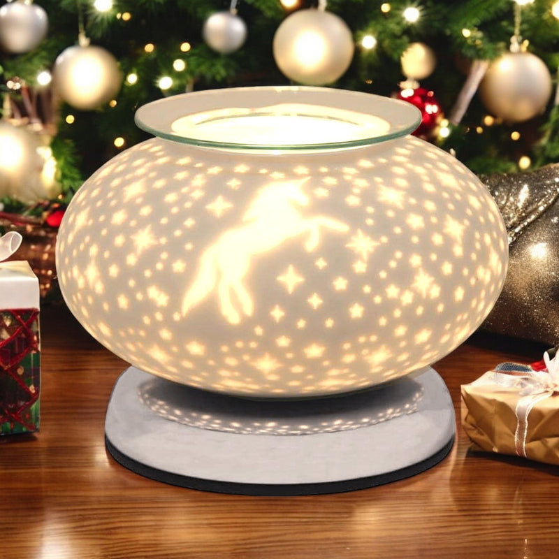 Electric Scented Wax Melt Burner Tart Warmer | Unicorn Touch Lamp Aroma Fragrance Diffuser