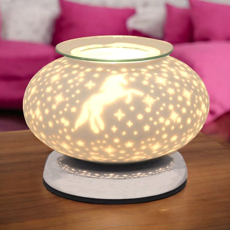 Electric Scented Wax Melt Burner Tart Warmer | Unicorn Touch Lamp Aroma Fragrance Diffuser