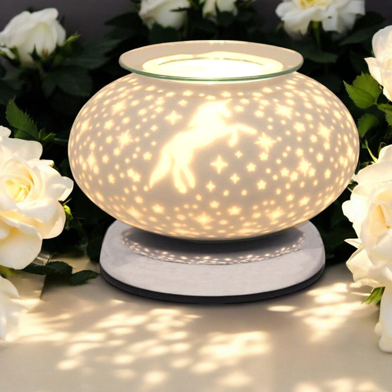 Electric Scented Wax Melt Burner Tart Warmer | Unicorn Touch Lamp Aroma Fragrance Diffuser