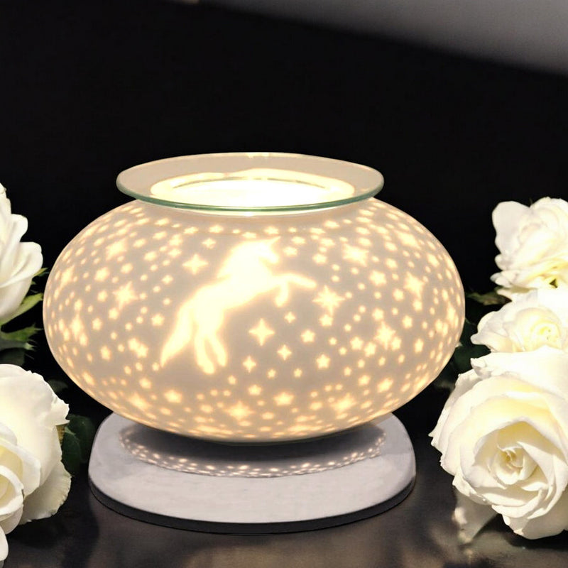 Electric Scented Wax Melt Burner Tart Warmer | Unicorn Touch Lamp Aroma Fragrance Diffuser