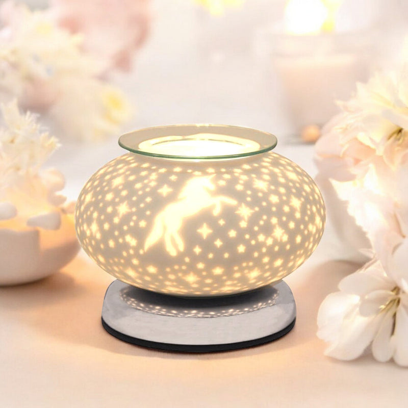 Electric Scented Wax Melt Burner Tart Warmer | Unicorn Touch Lamp Aroma Fragrance Diffuser