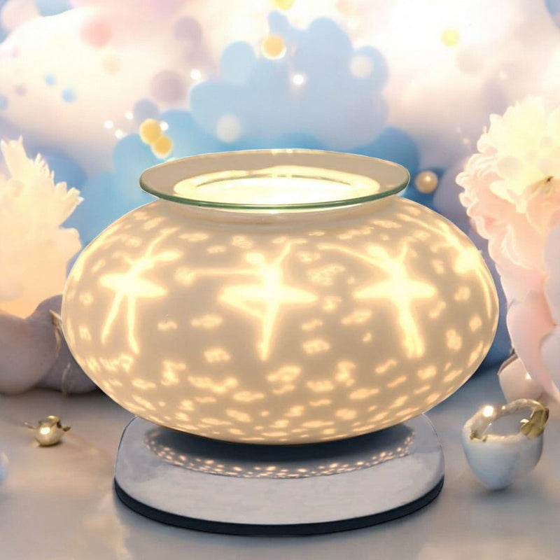 Electric Scented Wax Melt Burner Warmer with Ballerina Design | Aroma Fragrance Diffuser Touch Lamp