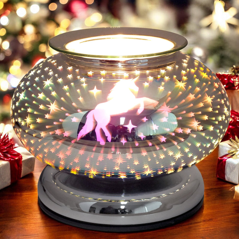 Electric Scented Wax Tart Melt Warmer with 3D Unicorn Design | Touch Control Lamp Aroma Fragrance Diffuser