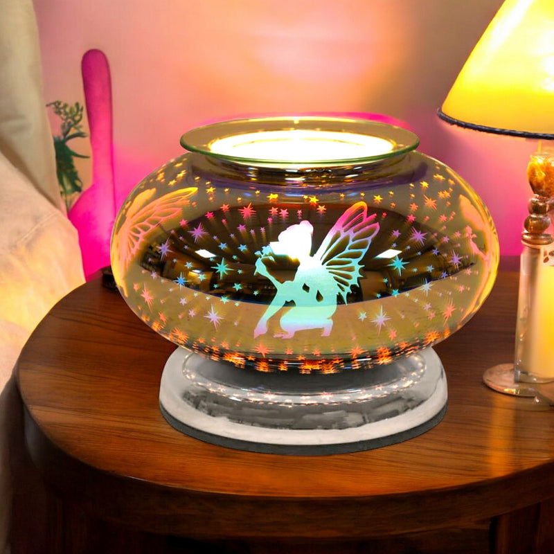 Electric Scented Wax Tart Melt Warmer with 3D Fairy Design | Touch Control Lamp Aroma Fragrance Diffuser