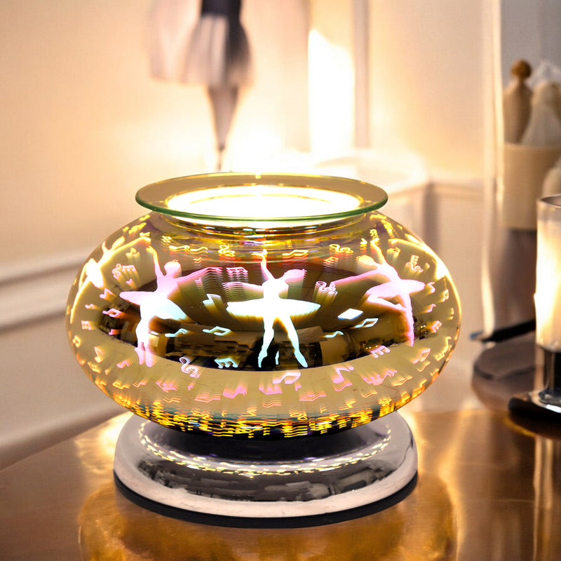 Electric Scented Wax Tart Melt Warmer with 3D Ballerina Design | Touch Control Lamp Aroma Fragrance Diffuser