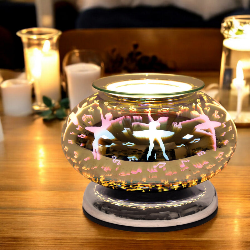 Electric Scented Wax Tart Melt Warmer with 3D Ballerina Design | Touch Control Lamp Aroma Fragrance Diffuser