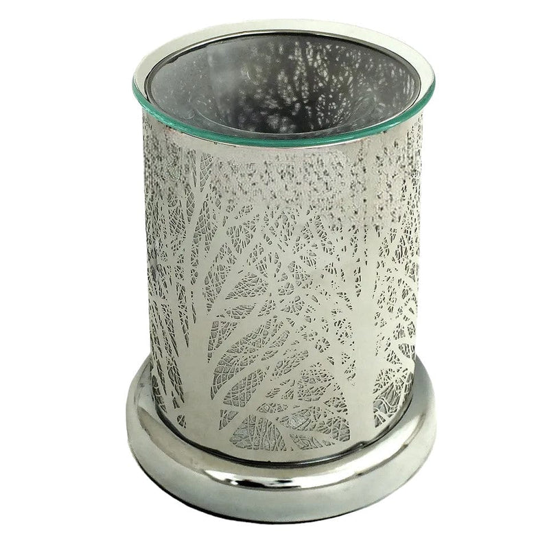 Astin Of London Oil Burner Oil Burner Wax Tart Melter Electric Aroma Fragrance Diffuser Lamp Silver Forest