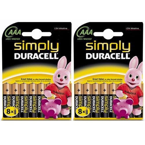 Astin Of London PACK 16 x AAA SIZE DURACELL BATTERIES LONG LASTING MN2400 ALKALINE BATTERY