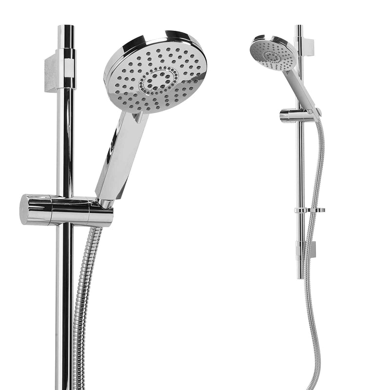 Croydex Shower Riser Set Croydex Matrix Shower Riser Rail Set with Adjustable 5 Pattern Spray Head & 1.5m Stainless Steel Hose