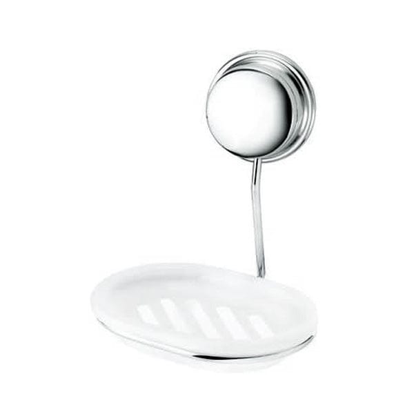 Croydex Soap Dish Croydex Stick 'N' Lock Plus Soap Dish & Holder Rust Free Chrome Finish