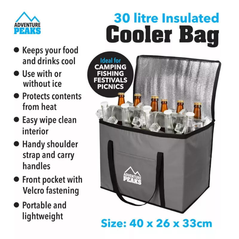 30 Litre Insulated Cooler Bag Camping Festivals Picnics