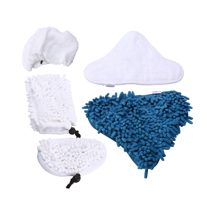 Pack of 5 Microfibre Steam Cleaner Mop Pads Universal Replacement Washable Covers