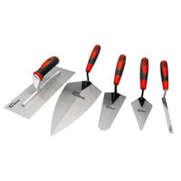 Draper Brick Trowel Set Draper Redline 69153 Trowel Set (5-Piece) Carbon Steel Blades Soft Grip Handles