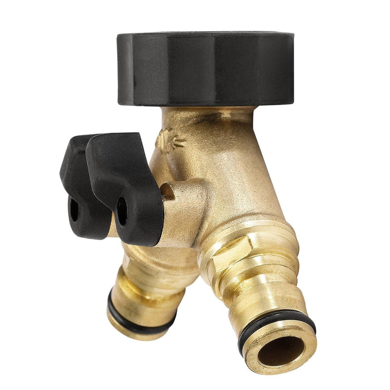 Draper Double Tap Connector Draper 36228 Brass Double Tap Connector with Flow Control, 3/4"