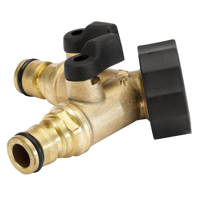 Draper Double Tap Connector Draper 36228 Brass Double Tap Connector with Flow Control, 3/4"