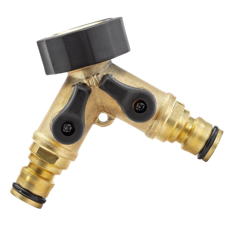 Draper Double Tap Connector Draper 36228 Brass Double Tap Connector with Flow Control, 3/4"