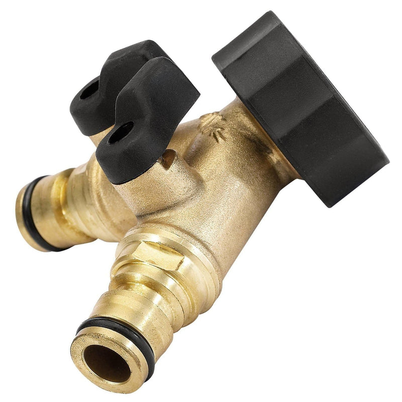 Draper Double Tap Connector Draper 36228 Brass Double Tap Connector with Flow Control, 3/4"