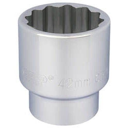 Draper Draper 12 Point Socket, 3/4" Sq. Dr., 42Mm Dr-16705