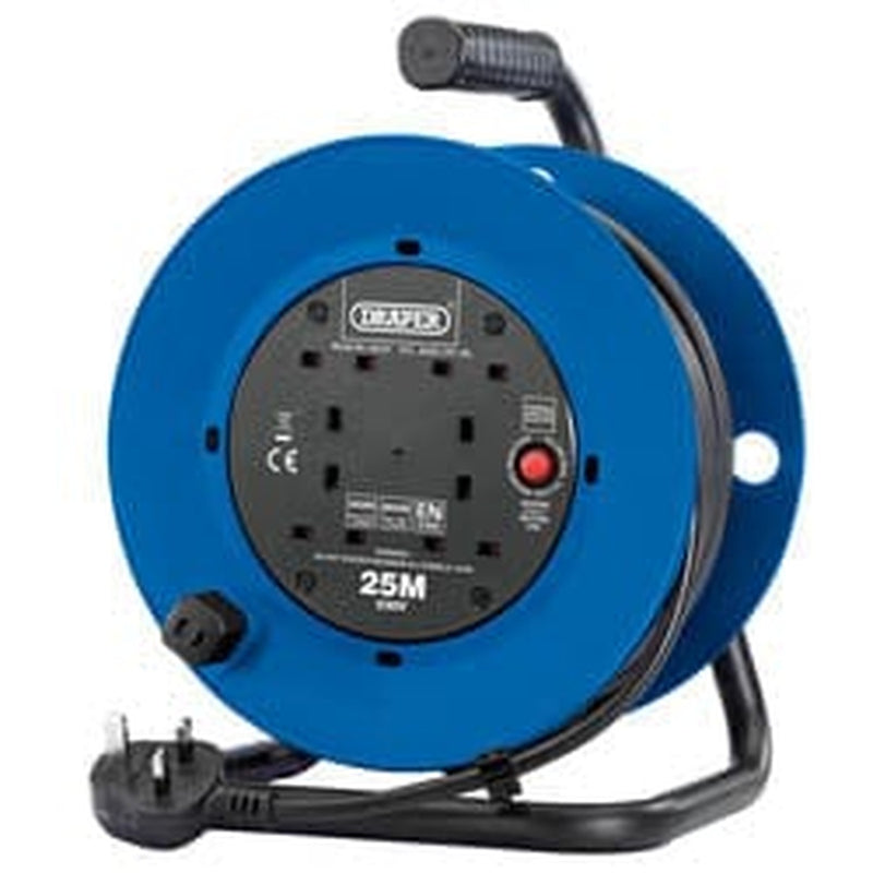 Draper Draper 230V Four Socket Industrial Cable Reel, 25M Dr-02121