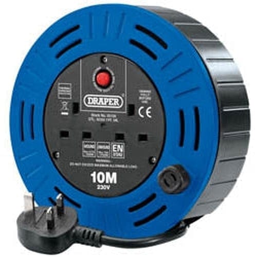 Draper Draper 230V Twin Socket Cable Reel, 10M Dr-02126