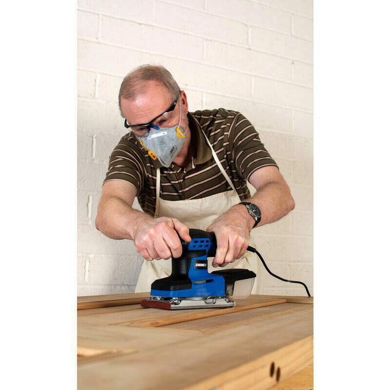 Draper Draper 260W 1/3 Sheet Sander Dust Collection Box & 23 Hook & Loop Sanding Sheets